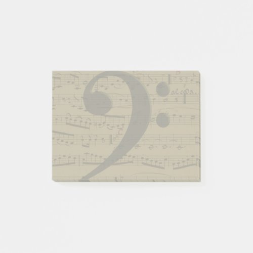 Musical Treble Clef Sheet Music Classic  Post_it Notes