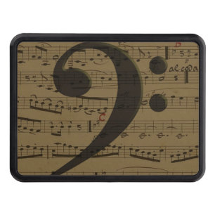 Musical Treble Clef Sheet Music Classic Tow Hitch Cover