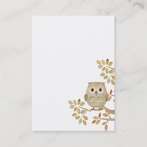 Customizable Musical Tree Owl Business Card