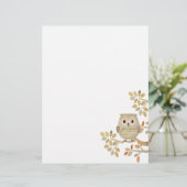 Musical Tree Owl Letterhead (Standing Front)