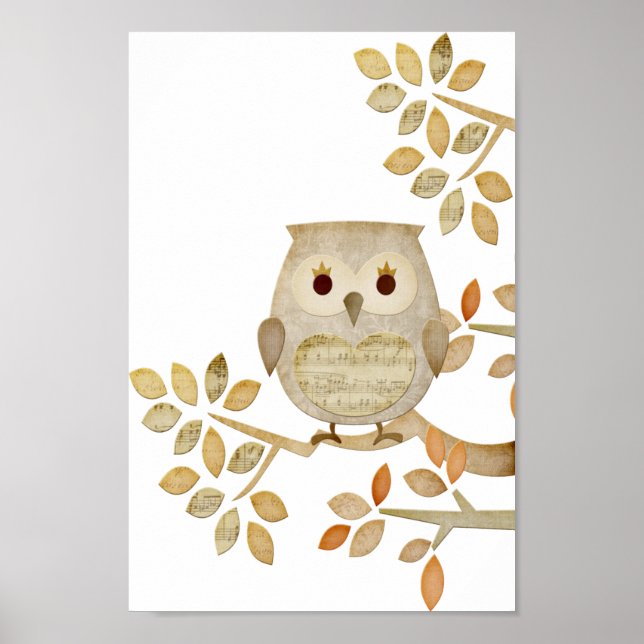 Musical Tree Owl Poster (Front)