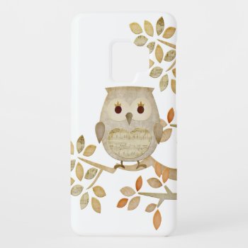 Musical Tree Owl Samsung Galaxy Case by CuteLittleTreasures at Zazzle