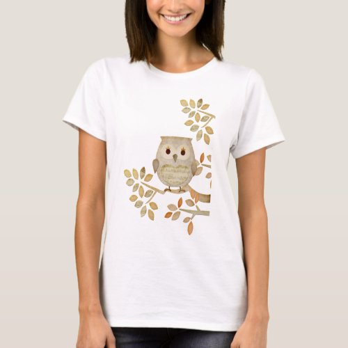 Musical Tree Owl T_Shirt
