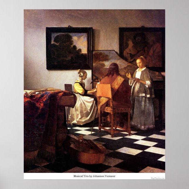 Musical Trio by Johannes Vermeer Poster (Front)