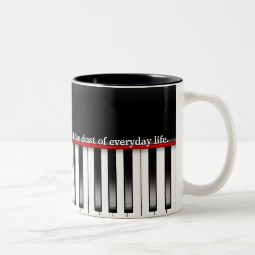 Musical Truism with Piano Two_Tone Coffee Mug