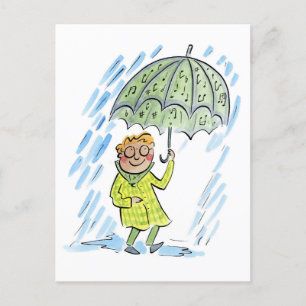Musical Umbrella Postcard