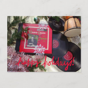 Musical Vintage Mario Lanza Holiday Postcard