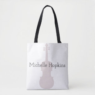 Musical Violin Classical Music Personalized  Tote Bag