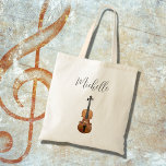 Musical Violin Classical Music Personalized Tote Bag at Zazzle