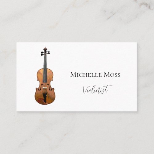 Musical Violin Classical Music Pink  Business Card
