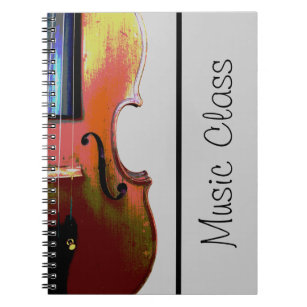 Musical Violin Orchestra Class Notebook