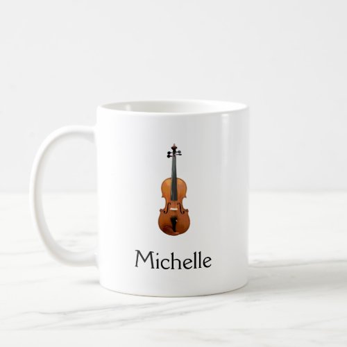 Musical Violin Personalized Coffee Mug