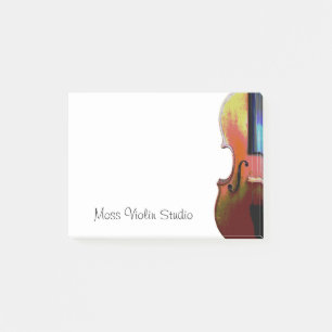 Musical Violin Studio Cute Typography  Post-it Notes