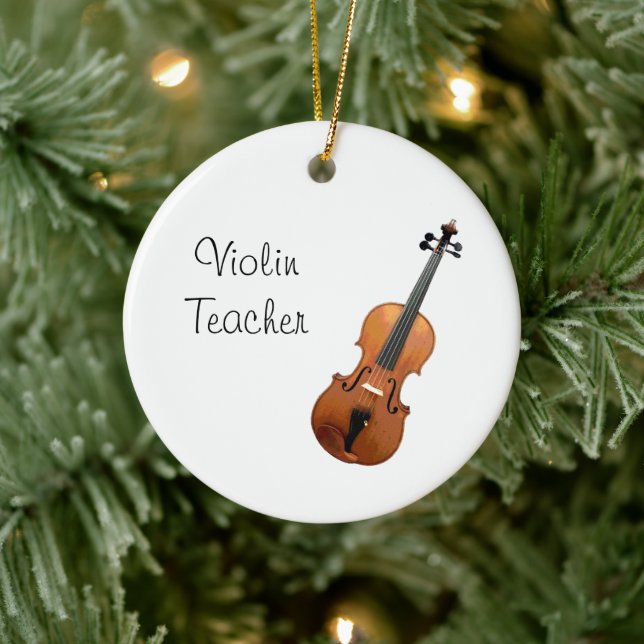 Musical Violin Teacher Classical Music Ceramic Ornament (Tree)