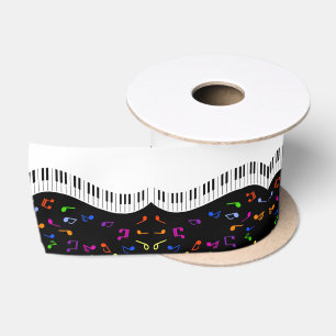 Musical Waves Satin Ribbon