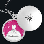 Musical Wedding Gown Bridesmaid Necklace<br><div class="desc">Wedding Keepsake Wedding Party Necklaces - to change background color - click customize - click edit - choose last tool in drop down menu and choose from one of the colors shown or enter your rgb hex code for your custom wedding color- to change font color select the text you...</div>