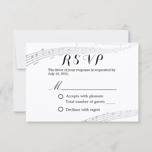 Musical Wedding Simple and Elegant RSVP