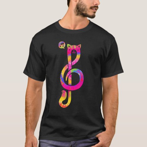 Musicat Musical Notes Symbol  Cat Music Note Cat 1 T_Shirt