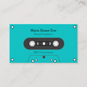 Musician 80's Tape Mix Business Card