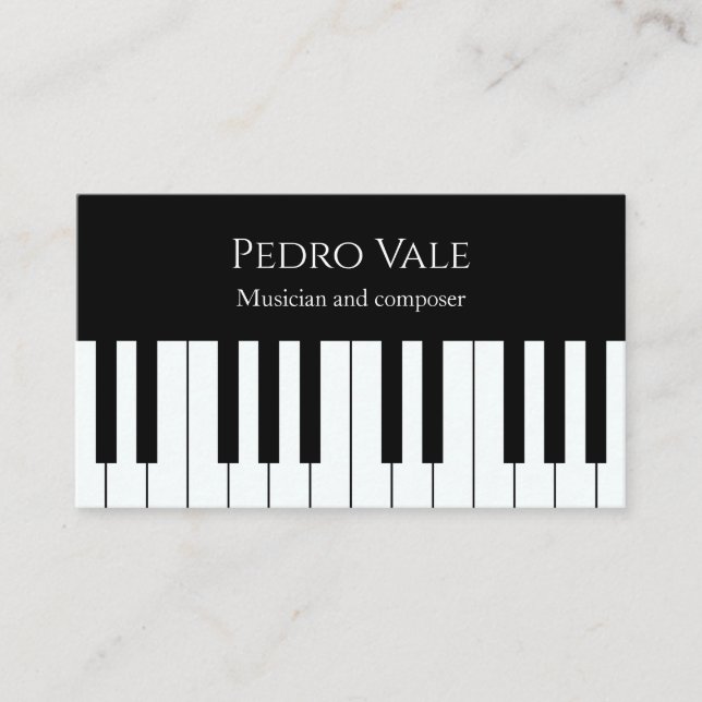Musician and composer business card (Front)