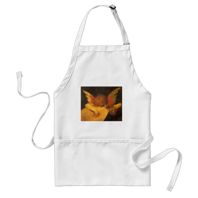 Musician Angel Playing Lute by Rosso Fiorentino Adult Apron (Front)