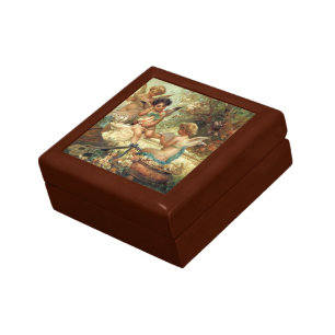 Musician Angels by Hans Zatzka, Victorian Fine Art Keepsake Box