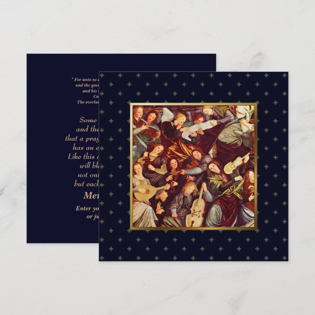 Musician Angels. Fine Art  Flat Christmas Cards (Front/Back)
