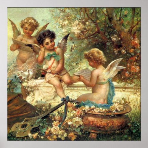 Musician Angels Victorian Fine Art Poster