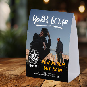 Musician Band Artist Your Logo New Album Out Paper Table Tent