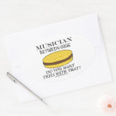 Musician Between Gigs Oval Sticker (Envelope)