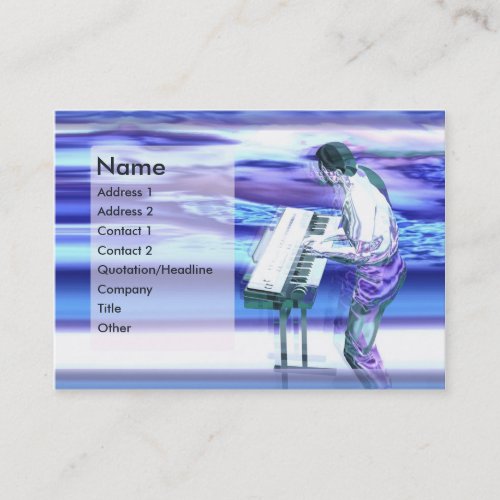 Musician Blues - Chubby Business Card Template