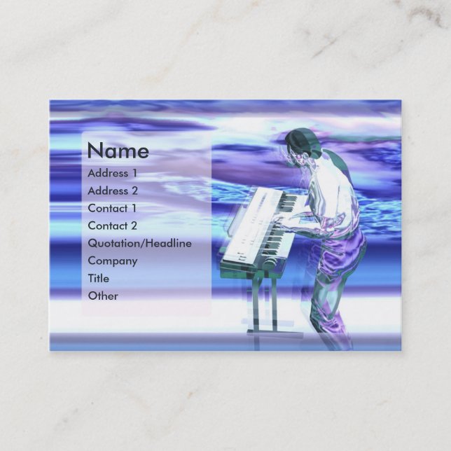 Musician Blues Business Card (Front)