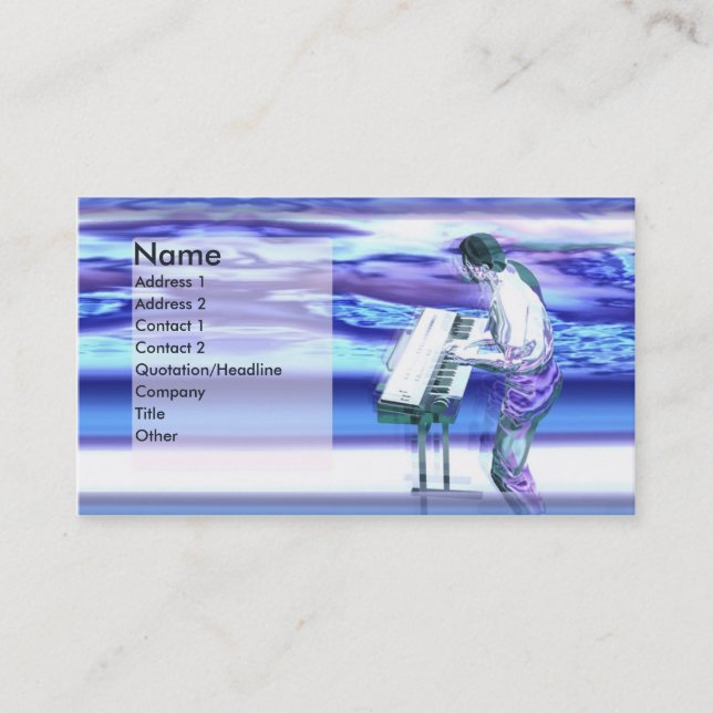 Musician Blues Business Card (Front)