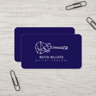 Musician Blues Business Card with a Guitar