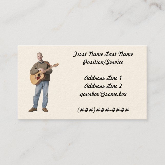 Musician Business Card (Front)