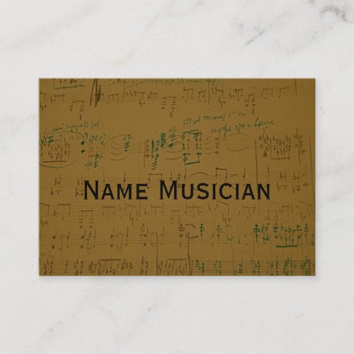 Musician business card