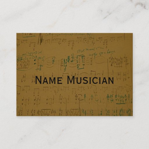 Customizable Musician business card
