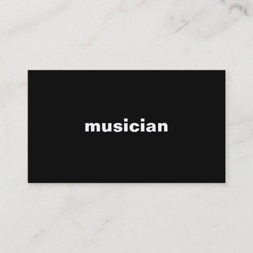 Customizable Musician Business Card