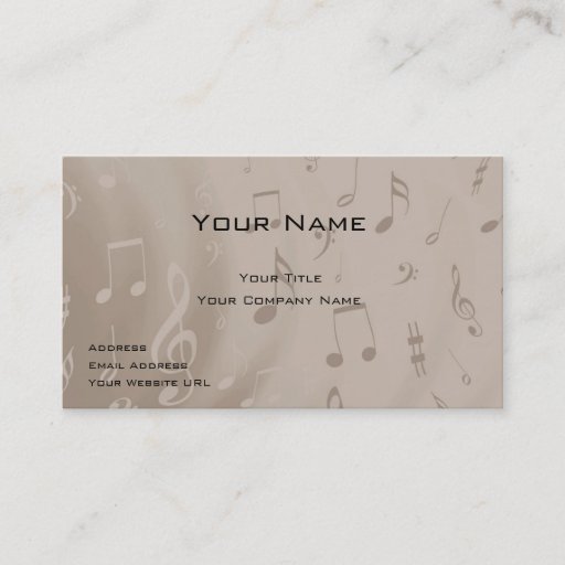 Customizable Musician Business Card