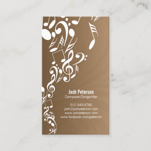 Musician Business Card Music Notes Upflow