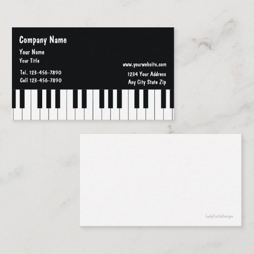 Customizable Musician Business Cards