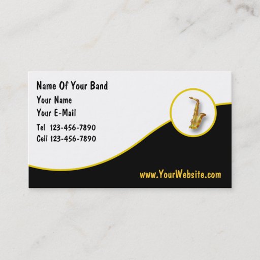 Customizable Musician Business Cards