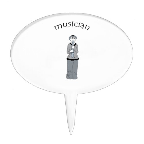 musician cake topper