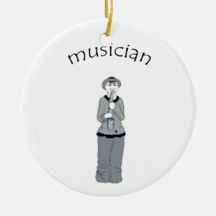 musician ceramic ornament