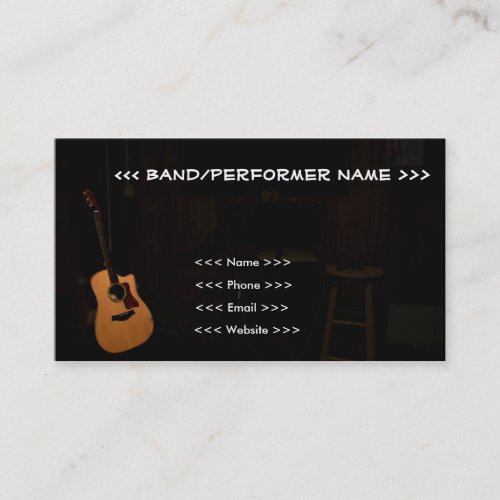 Musician Customizable Business Cards Guitar Business Card