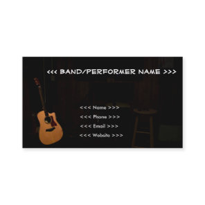 Musician Customizable Business Cards! (Guitar) Card