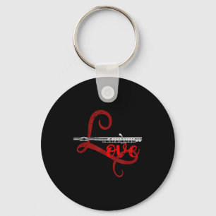 Musician Flutist Valentines Day Gift Orchestra Flu Keychain