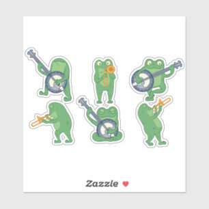 MUSICIAN FROG CHARACTER SET STICKER