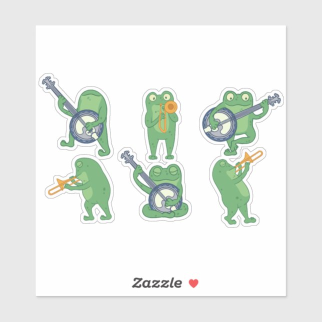 MUSICIAN FROG CHARACTER SET  STICKER (Sheet)