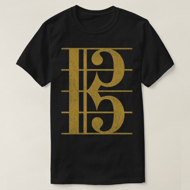 Musician Graphic Clothing al Music Alto Clef  T-Shirt (Design Front)